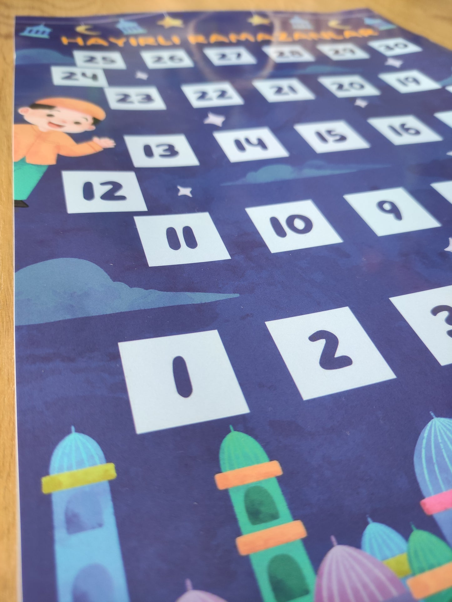 Wandsticker groß (A3) Ramadan Countdown - türkisch