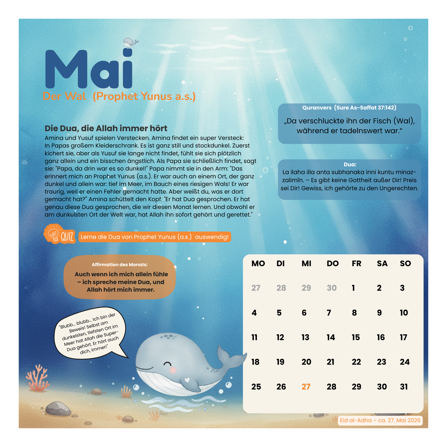 Mein islamischer Kinderkalender 2026 - Tiere im Quran