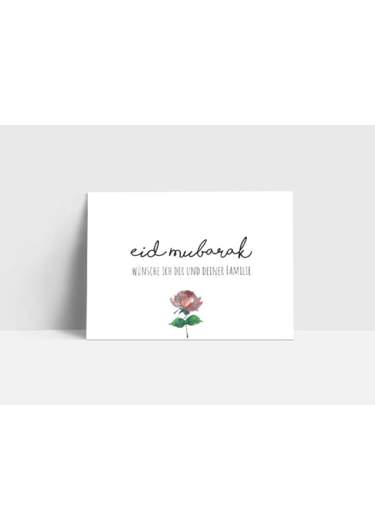 I wish you and your family Eid Mubarak – postcard